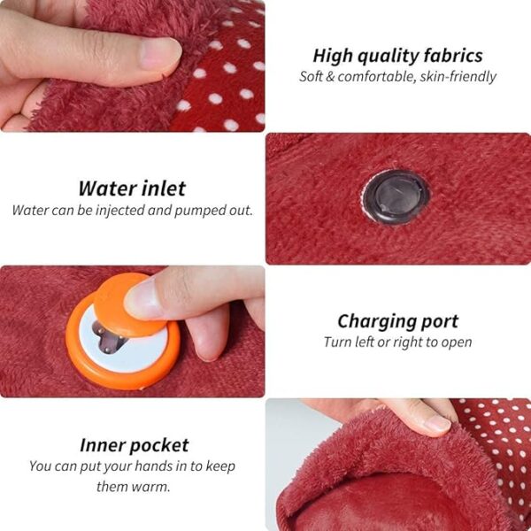 heating bag, hot water bags for pain relief, heating bag electric, Heating Pad-Heat Pouch Hot Water Bottle Bag, Electric Hot Water Bag,Heating Pad For Pain Relief (Velvet Hot bag) - Image 7