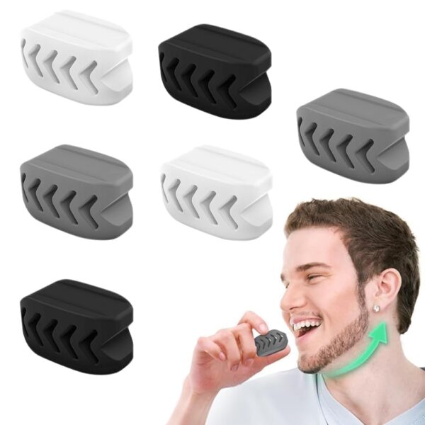 [Pack Of 6] Jawline Exerciser, jaw exerciser for Women & Men, Jaw Trainer Jawline shaper jaw Workout, Double Chin Reducer, Face Slimmer and Neck Toning, Define Your Jawline